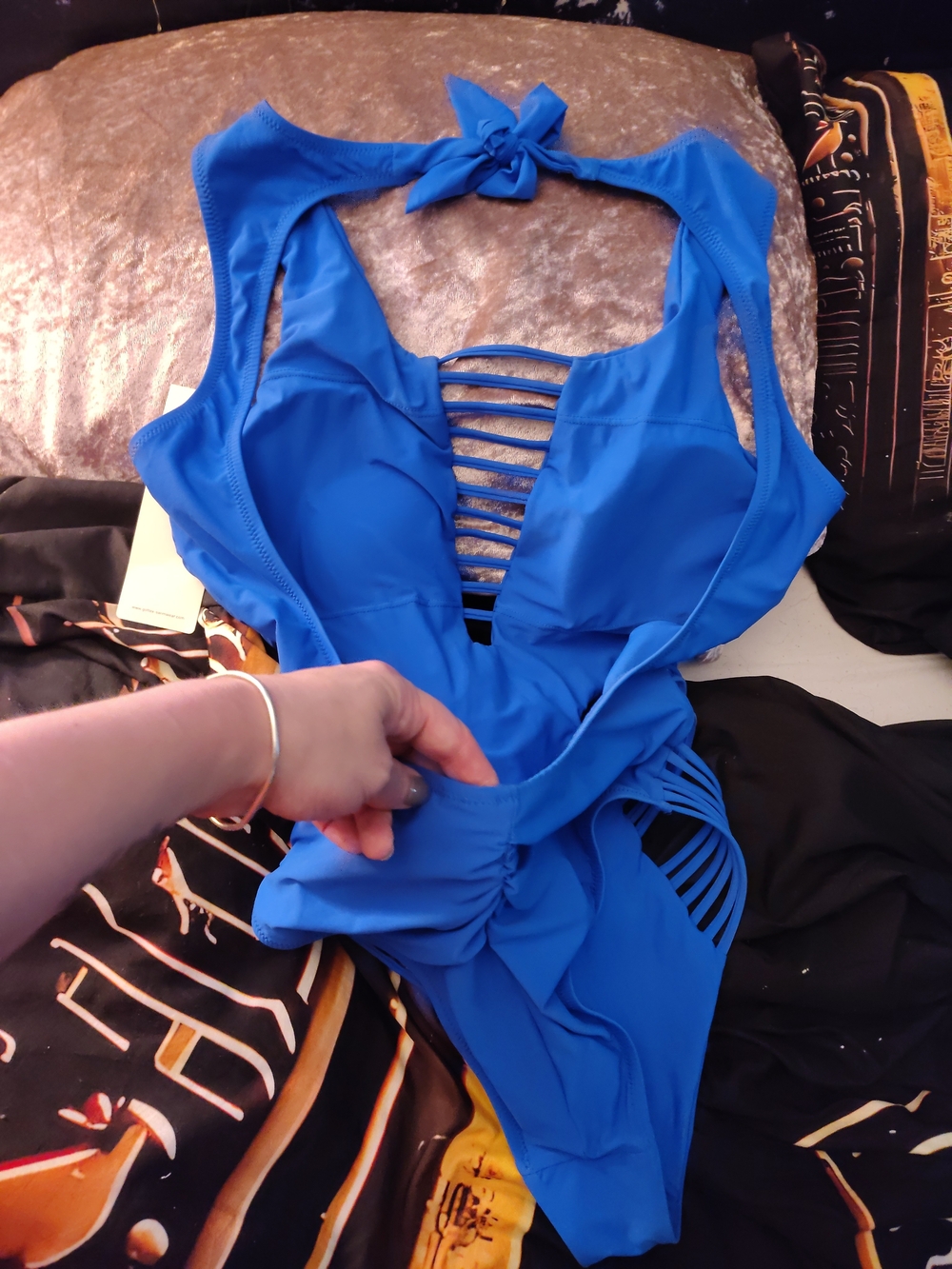 Gottex Electric Blue Cutout One-Piece Swimsuit - Picture 3 of 8